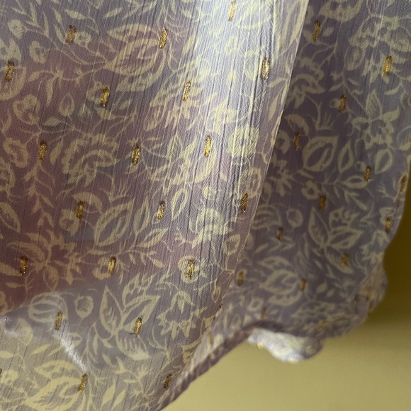 Express Light Purple & White Floral Print On-Off Shoulder Top - Picture 5 of 12